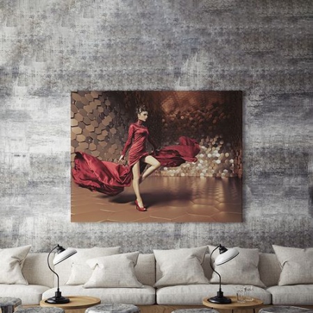 Tablou Canvas The Lady In Red - Img 3