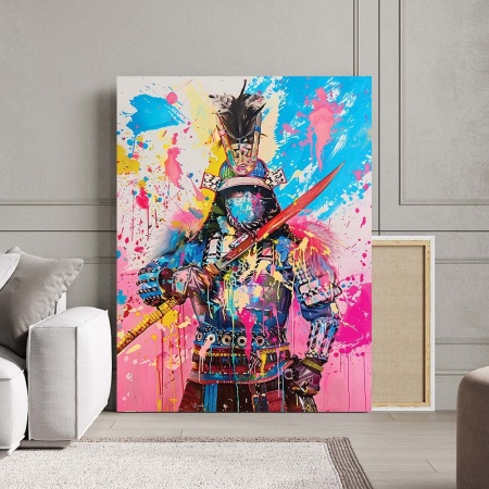 Tablou Canvas - Urban Art Samurai - Img 2