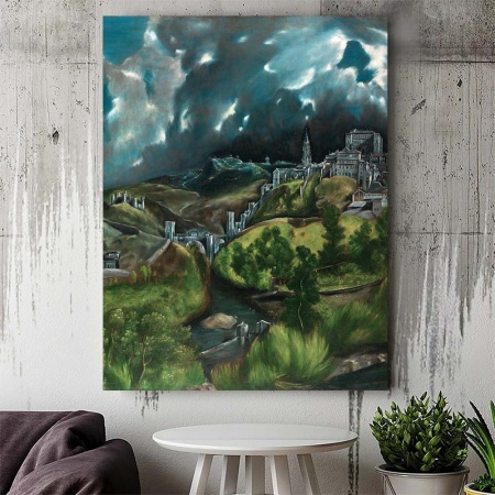 Tablou Canvas - "View of Toledo" - Vedere din Toledo - Img 4