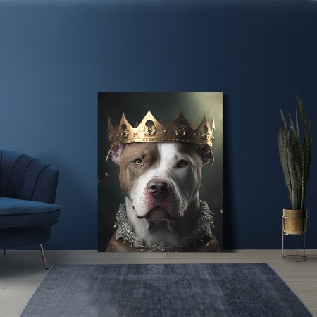 Tablou Dog with crown and necklace - Img 3