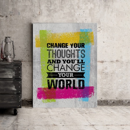 Tablou Motivational - Change Your Thoughts - Img 3