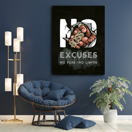 Tablou Motivational - No excuses (boss) - Img 5