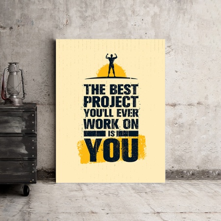Tablou Motivational - The Best Project Is You - Img 3