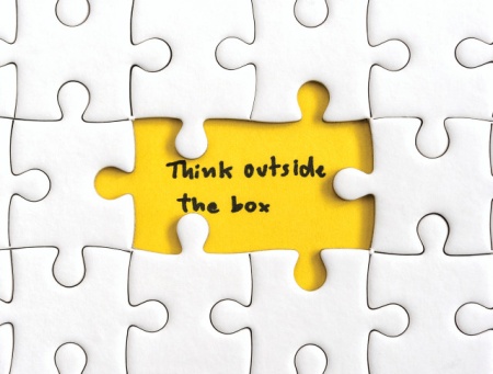 Tablou Motivational - Think Outside The Box Puzzle - Img 3