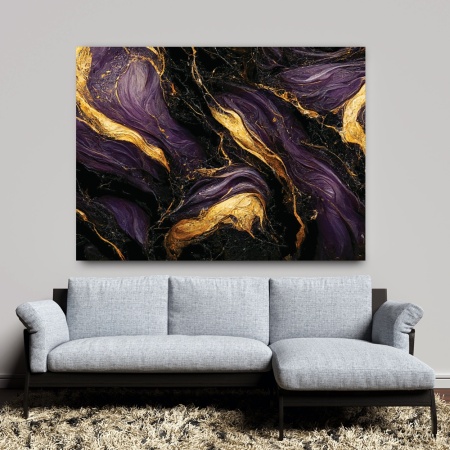 Tablou Purple and Gold Marble (087) - Img 5