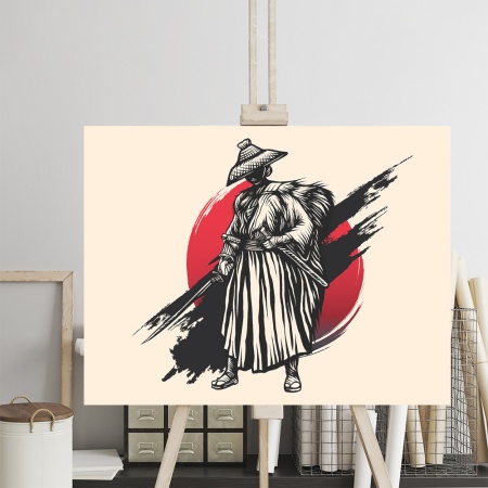 Tablou Samurai with a straw hat - Img 2