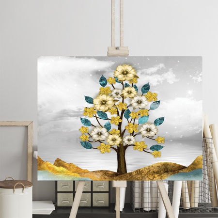 Tablou Tree with golden flower - Img 2
