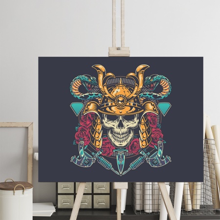 Tablou Zombie Skull Samurai - Img 2