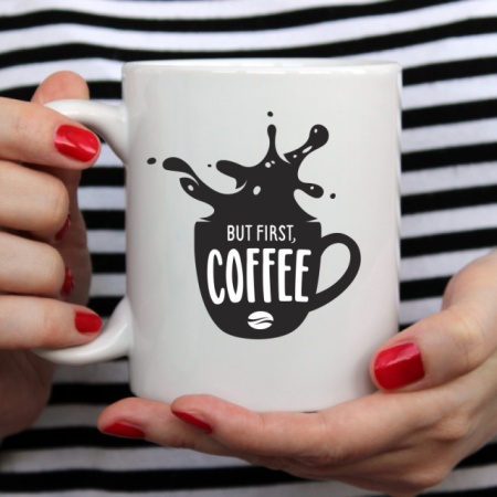 Cana cu Mesaj But First Coffee Splash - Img 2