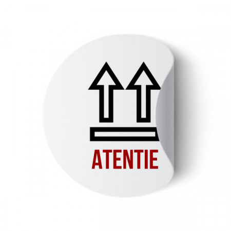 Etichete personalizate cu ATENTIE, 100 buc, PVC, rezistente la apa - Img 4