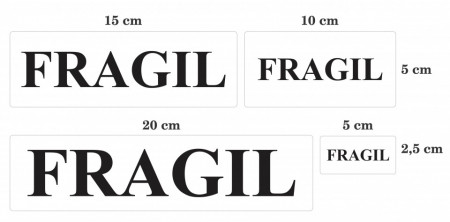 Etichete personalizate cu FRAGIL, 100 buc, PVC, rezistente la apa - Img 3