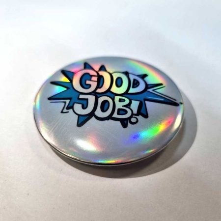 Insigna cu mesaj personalizat cu fundal Rainbow - Img 3
