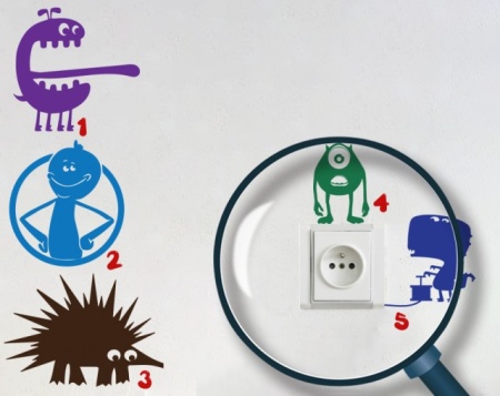 Pachet Stickere Pentru Prize - Monstruleti (Camera Baieti)
