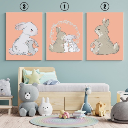 Set Tablouri Copii - Bunny Family - Img 4