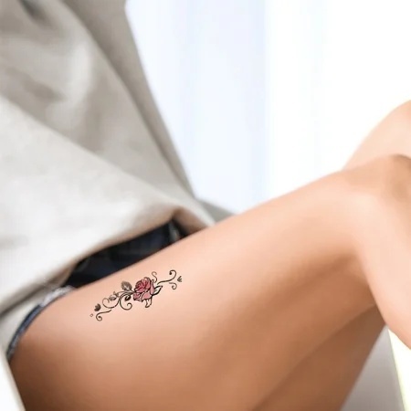 Ștampilă ceramică tatuaje temporare LaDot Cosmetics, M – Trandafir mare - Img 6
