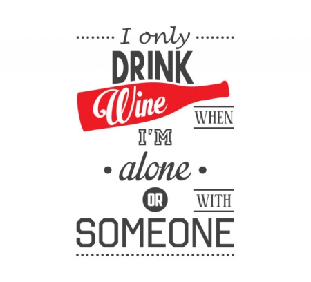 Sticker Bucatarie - I only drink wine - Img 2