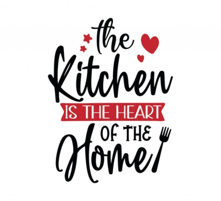 Sticker Bucatarie - Kitchen is the heart of home (hearts) - Img 3