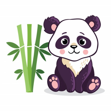 Sticker Copii - Ursulet panda si bambus - Img 2