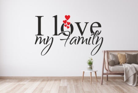Sticker De Perete I Love My Family - Img 2