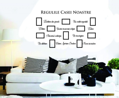 Sticker De Perete Regulile Casei Noastre