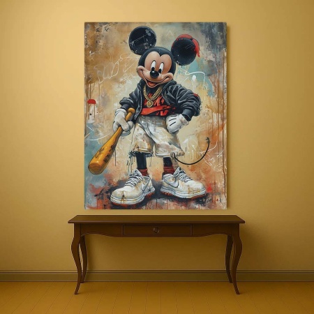 Tablou Canvas - Badass Mickey Mouse - Img 4