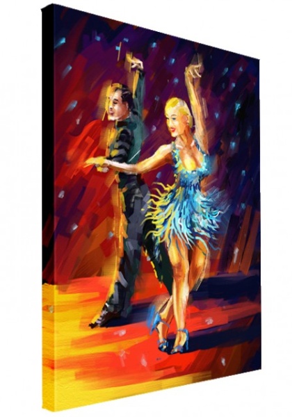 Tablou Canvas Efect Pictura - Dans Salsa in cuplu - Img 2