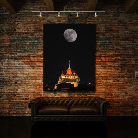 Tablou Canvas Full Moon (Black) - Img 3