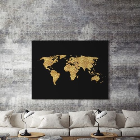 Tablou Canvas Glowing Map - Img 4