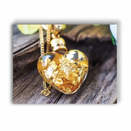 Tablou Canvas Golden Heart Necklace - Img 3