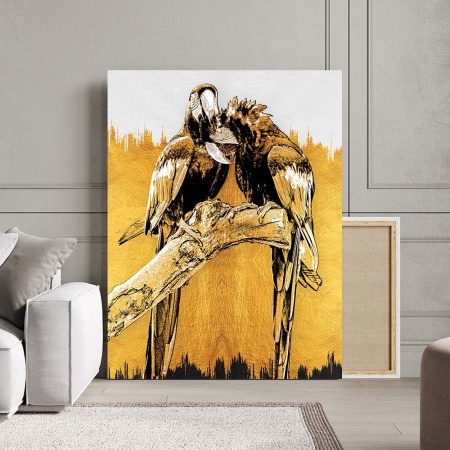 Tablou Canvas - Golden parrots - Img 2