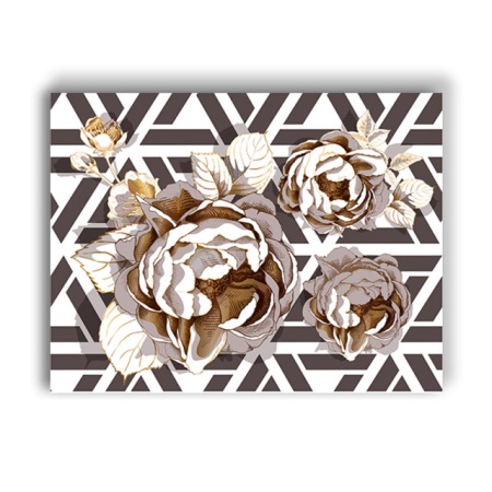 Tablou Canvas Golden Roses Mosaic - Img 2
