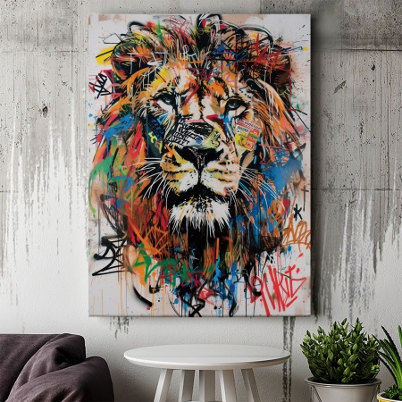 Tablou Canvas Inspirațional - Pop Art Lion - Img 4