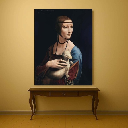 Tablou Canvas "Lady with an Ermine"- Doamna cu hermină - Img 4