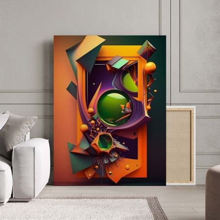 Tablou Canvas Modern Abstract - 3D Glass shapes - Img 2