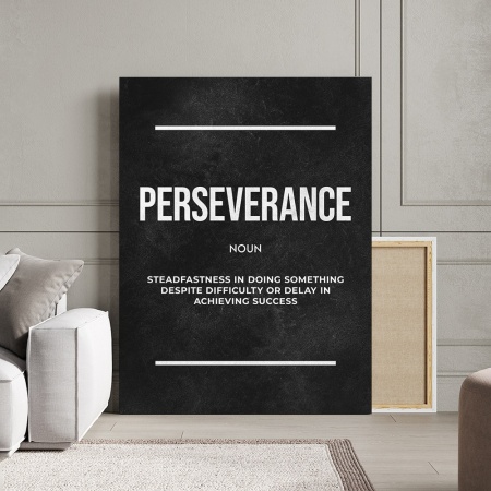 Tablou Canvas Motivational - Perseverance (definition - black) - Img 3