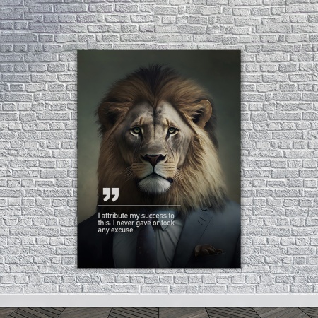 Tablou Canvas Personalizat - Business Animals - Lion - Img 4