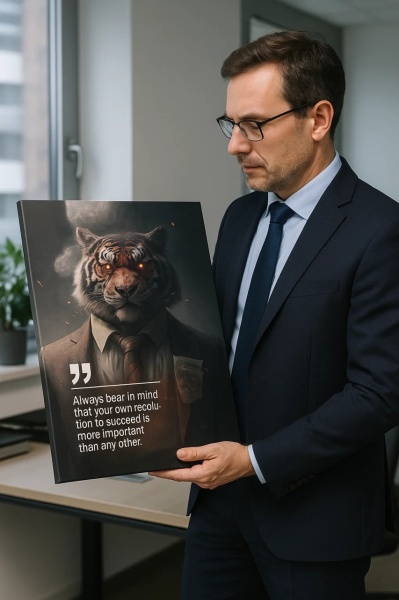 Tablou Canvas Personalizat - Business Animals - Villain Tiger - Img 6