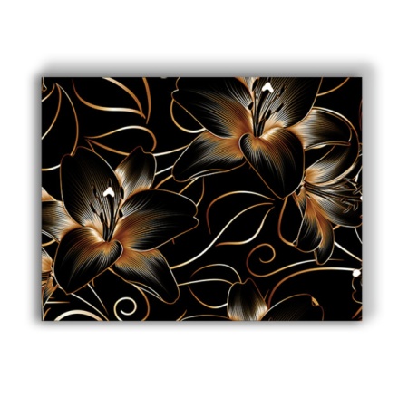 Tablou Canvas Royal Golden Lilies - Img 2