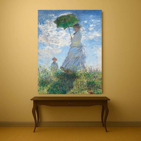 Tablou Canvas "The Woman with a Parasol" - Femeie cu umbrelă - Img 3