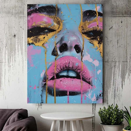 Tablou Canvas - Urban Art Close-up Portrait - Img 3