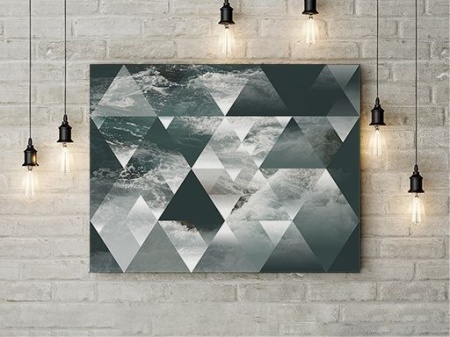 Tablou Canvas Valuri Si Forme Geometrice - Img 2