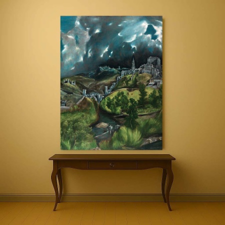 Tablou Canvas - "View of Toledo" - Vedere din Toledo - Img 5