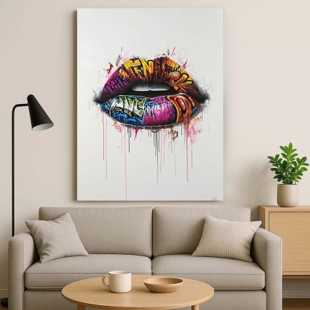 Tablou Canvas - Watercolor Lips