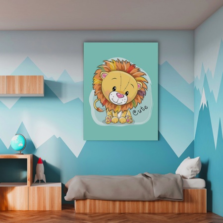 Tablou Copii - Cute Lion - Img 2