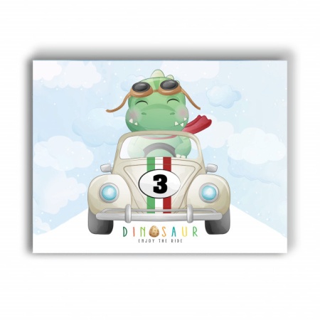 Tablou Copii - Enjoy The Ride Dinosaur - Img 2