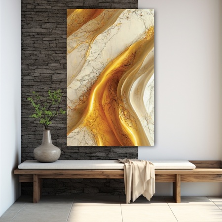 Tablou Marmura - Yellow Marble Waves (067) - Img 4