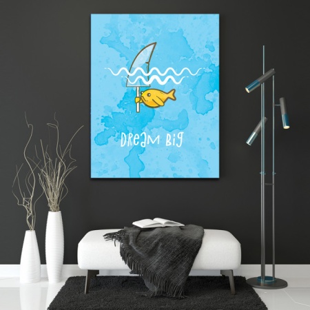 Tablou Motivational - Dream big (fish) - Img 2