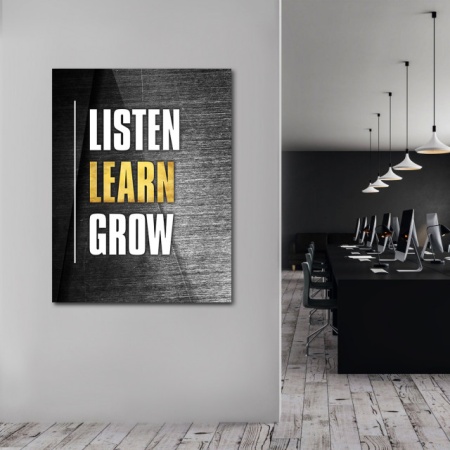 Tablou Motivational - Listen learn grow - Img 2