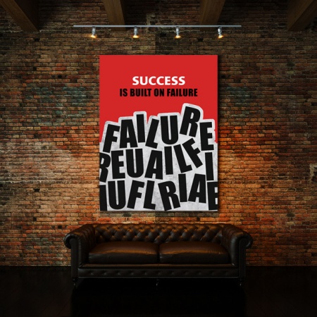 Tablou Motivational - Success Is Built On Failure - Img 4