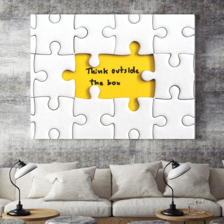 Tablou Motivational - Think Outside The Box Puzzle - Img 4